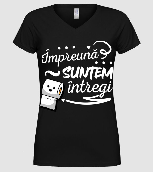 Împreună suntem întregi! model negru pe tricou
