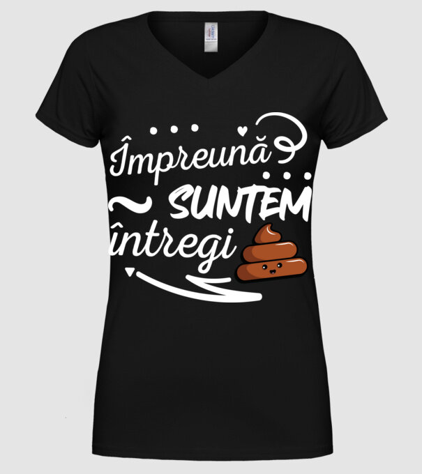 Împreună suntem întregi! model negru pe tricou