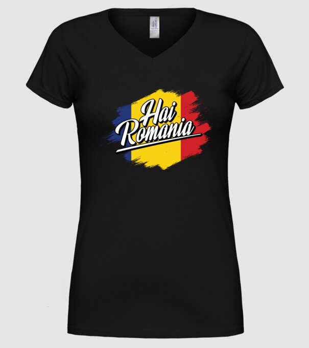 Inscripție cu steag model negru pe tricou
