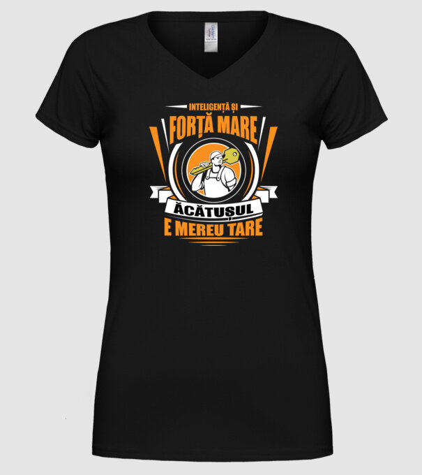 Inteligență și forță mare, lăcătușul e mereu tare model negru pe tricou