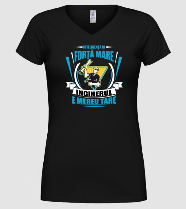 Inteligență și forță mare, inginerul e mereu tare model negru pe tricou