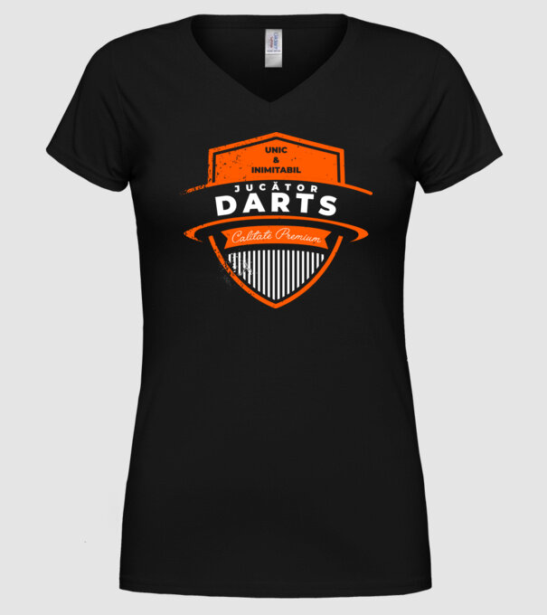 jucător darts unic și inimitabil - calitate premium model negru pe tricou