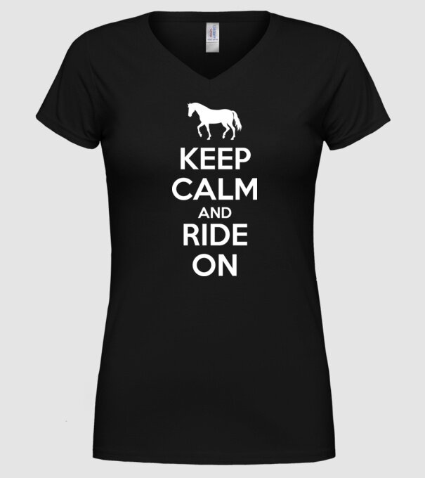 keep calm model negru pe tricou