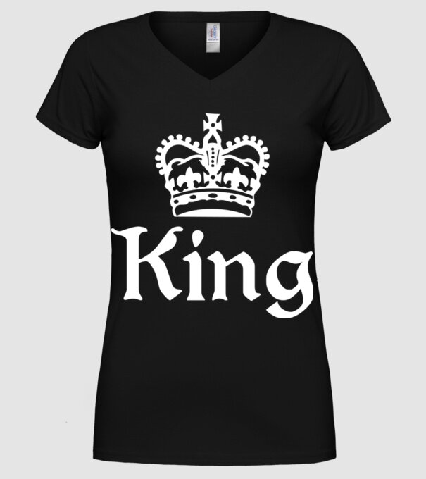 King model negru pe tricou