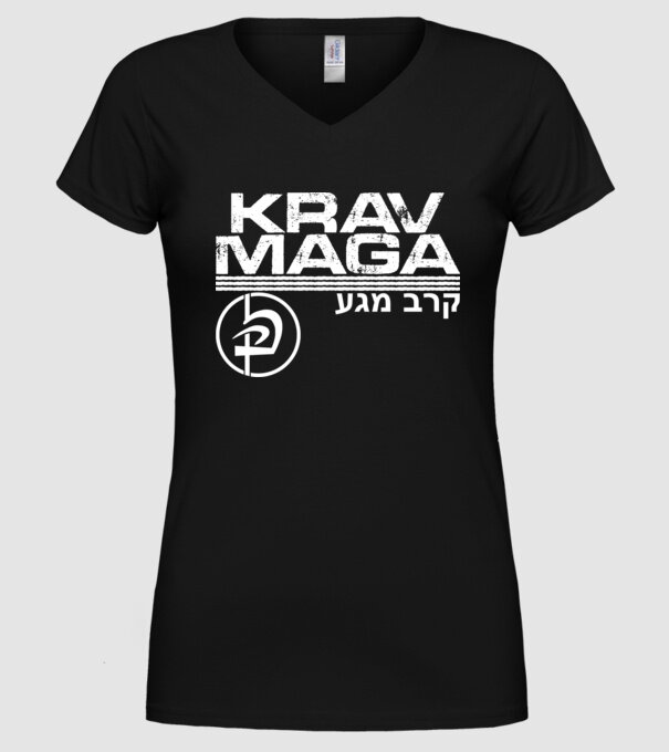 Krav Maga model negru pe tricou