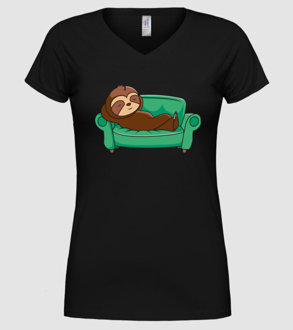 Leneș model negru pe tricou