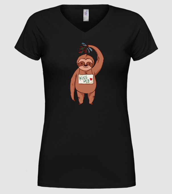 Leneș model negru pe tricou