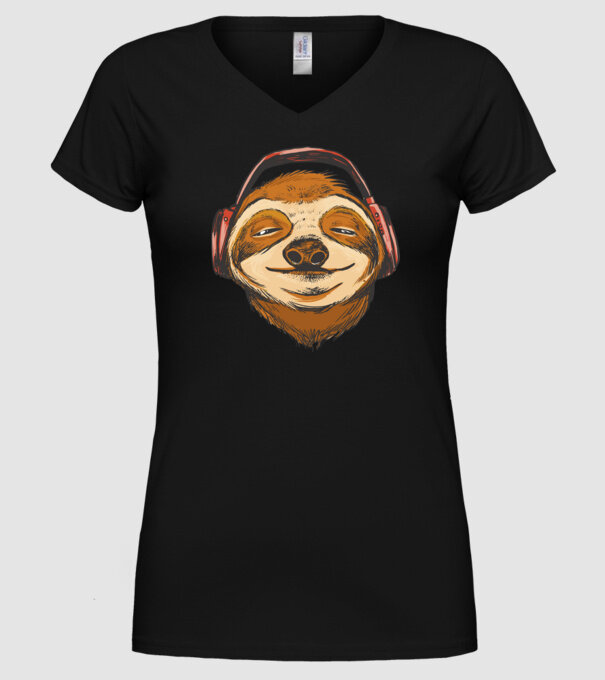 Leneș model negru pe tricou