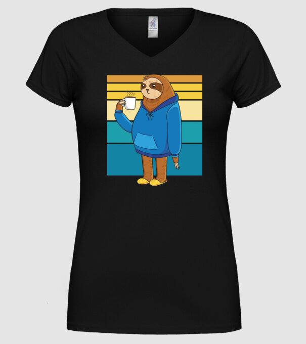 Leneș model negru pe tricou