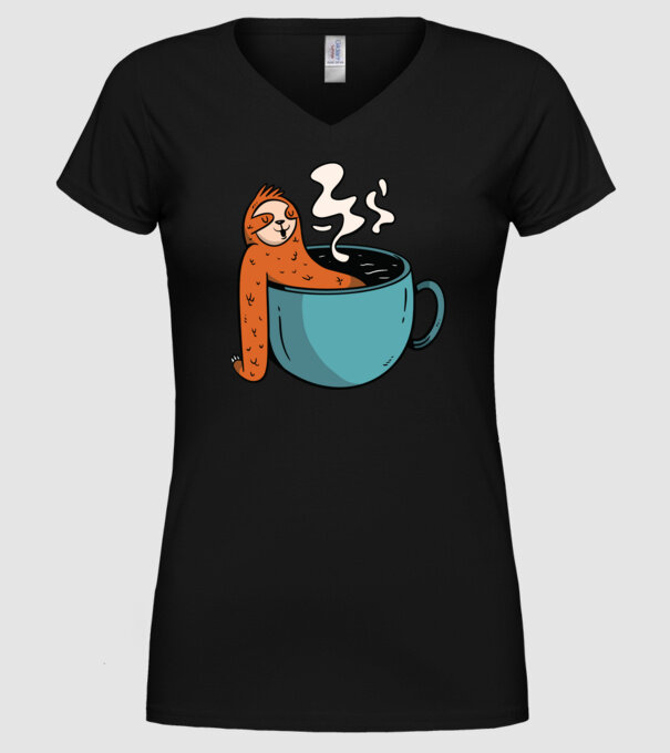 Leneș model negru pe tricou