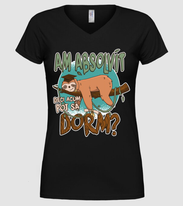 Leneș absolvent 1 model negru pe tricou