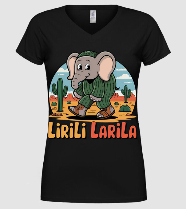 Lirili Larila model negru pe tricou