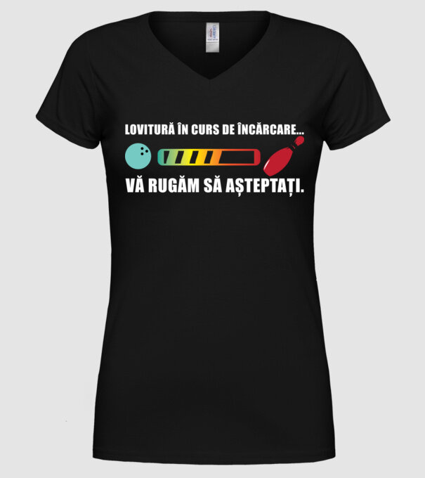 lovitură în curs de încărcare .. vă rugăm să așteptați. model negru pe tricou