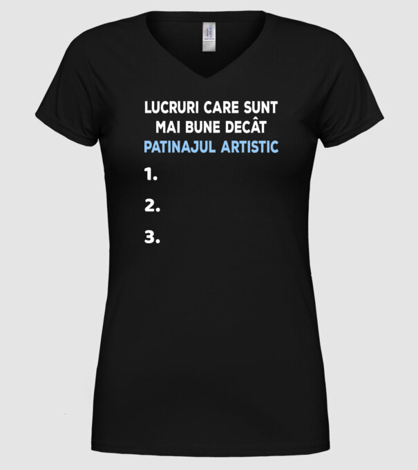 Lucruri care sunt mai bune decât patinajul artistic model negru pe tricou