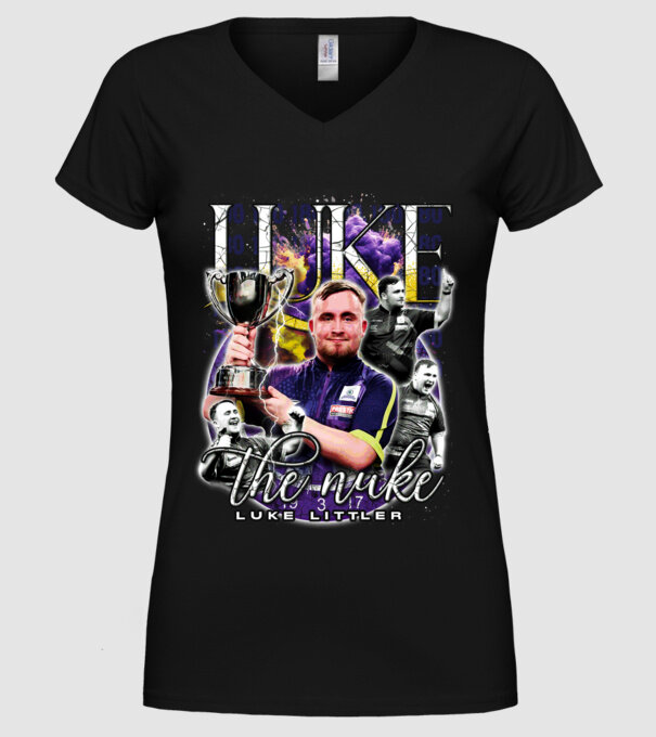 Luke the nuke model negru pe tricou