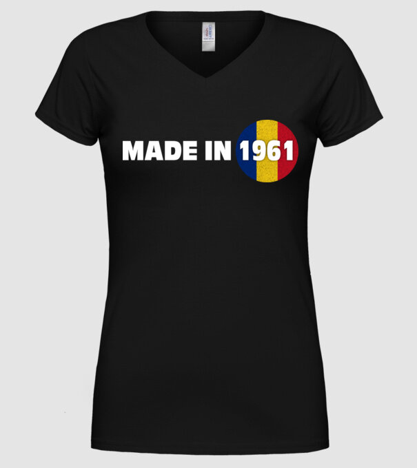 made in 1961 retro vintage model negru pe tricou
