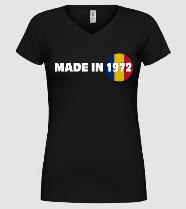 made in 1972 retro vintage model negru pe tricou