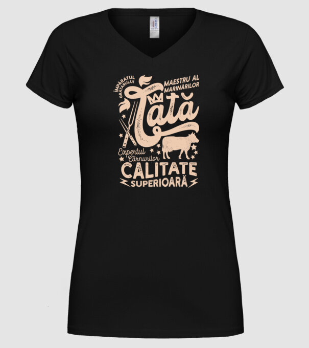 Împăratul grătarului, maestru al marinărilor, expertul cărnurilor - tată - Calitate superioară model negru pe tricou