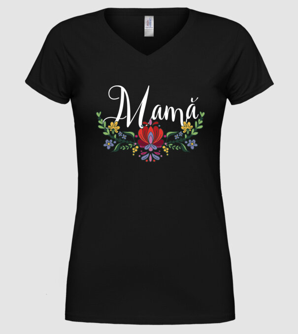 Mamă model negru pe tricou