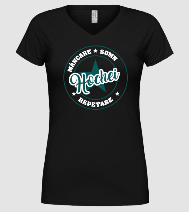 mâncare somn repetare HOCHEI model negru pe tricou