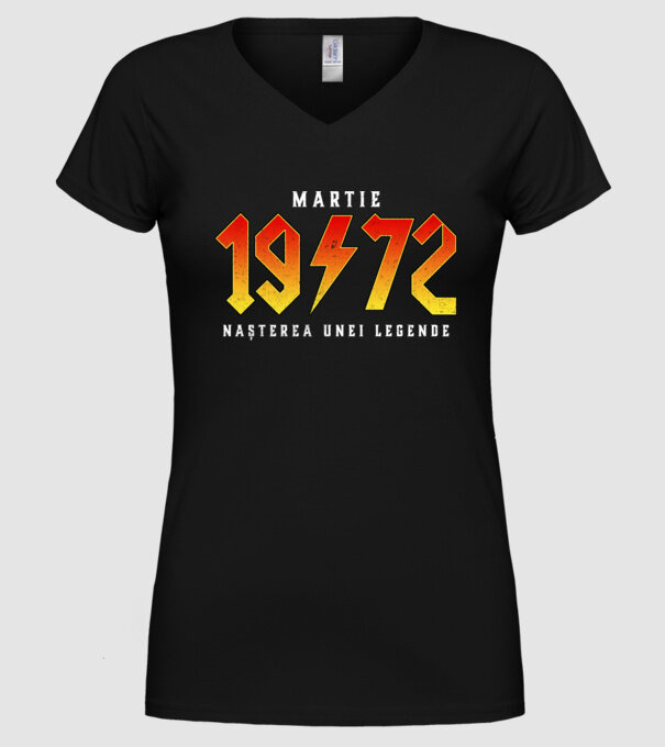 Martie - 1972 - nașterea unei legende model negru pe tricou