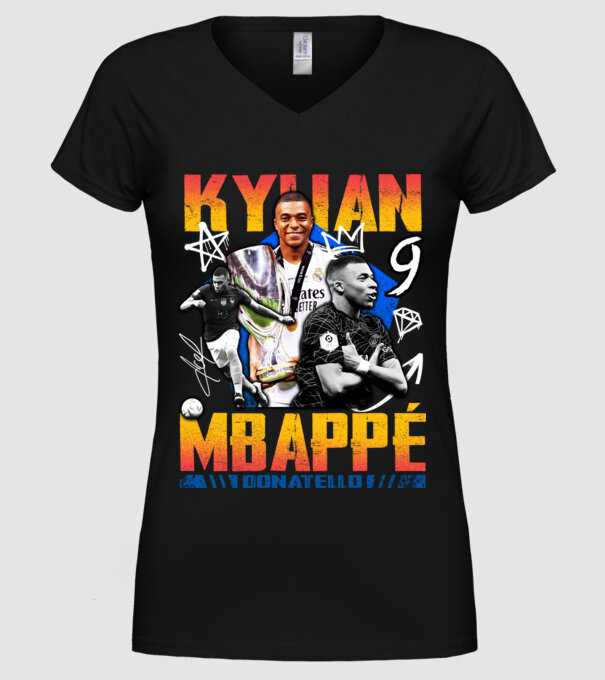 Mbappé tribute model negru pe tricou