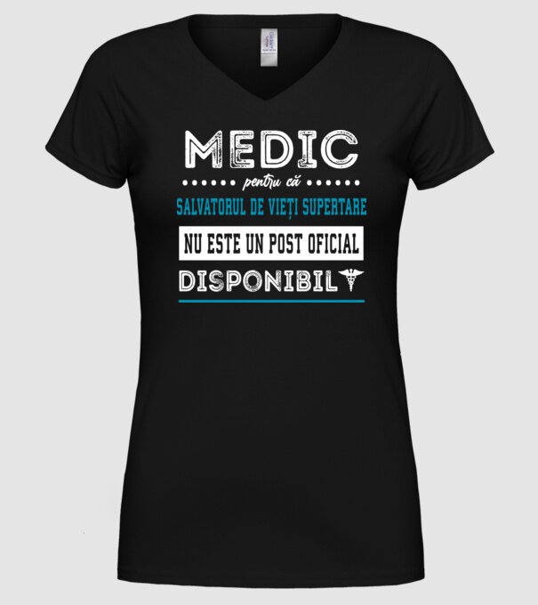 MEDIC: pentru că salvatorul de vieți supertare nu este un post oficial disponibil model negru pe tricou