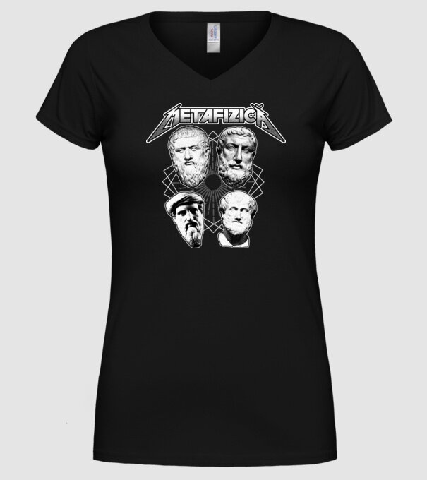 metafizică model negru pe tricou