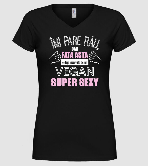 mi pare rău, dar fata asta e deja rezervată de un vegan super sexy model negru pe tricou