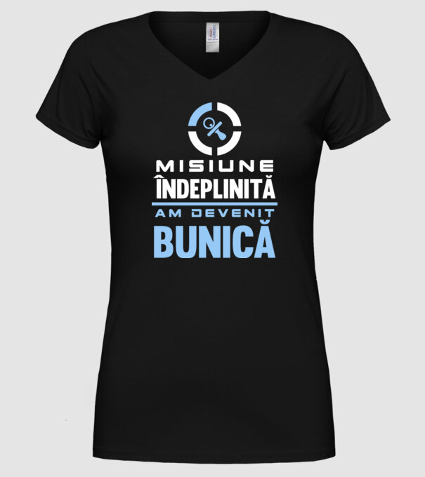Misiune îndeplinită - am devenit bunică model negru pe tricou