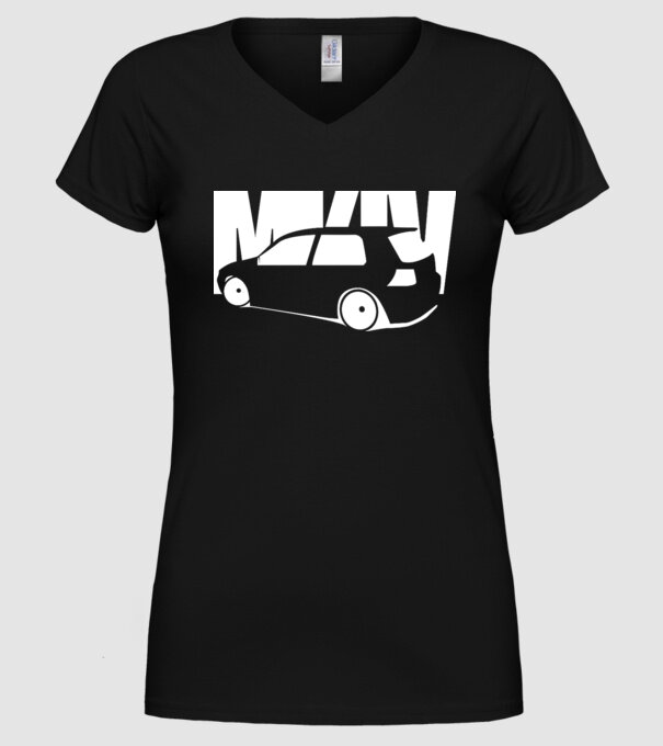 MK4-Golf model negru pe tricou