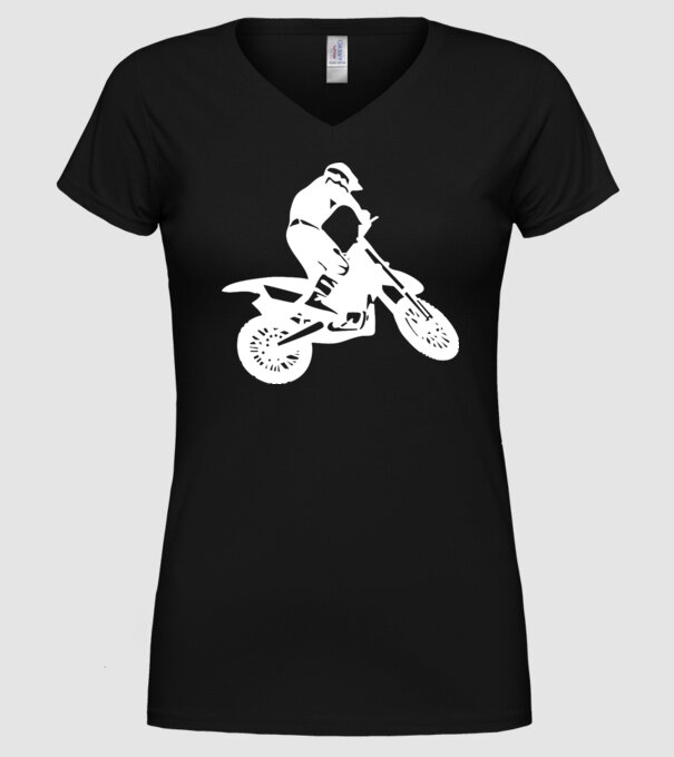 Mountain Bike model negru pe tricou