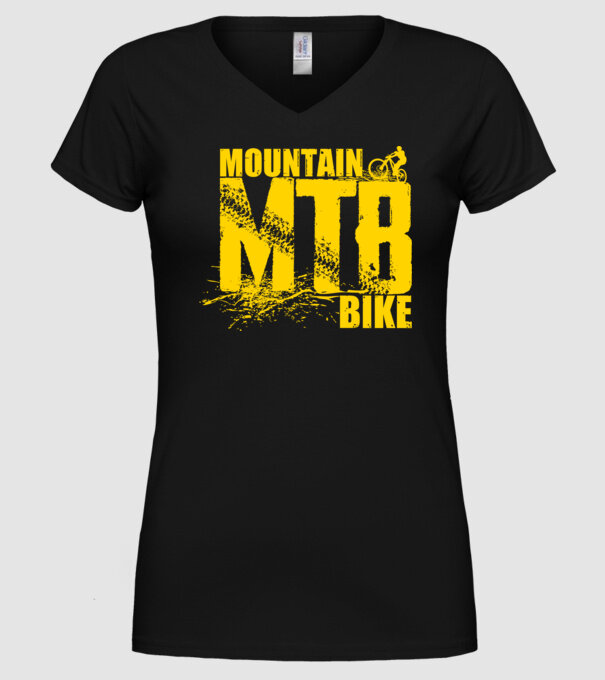 MTB model negru pe tricou