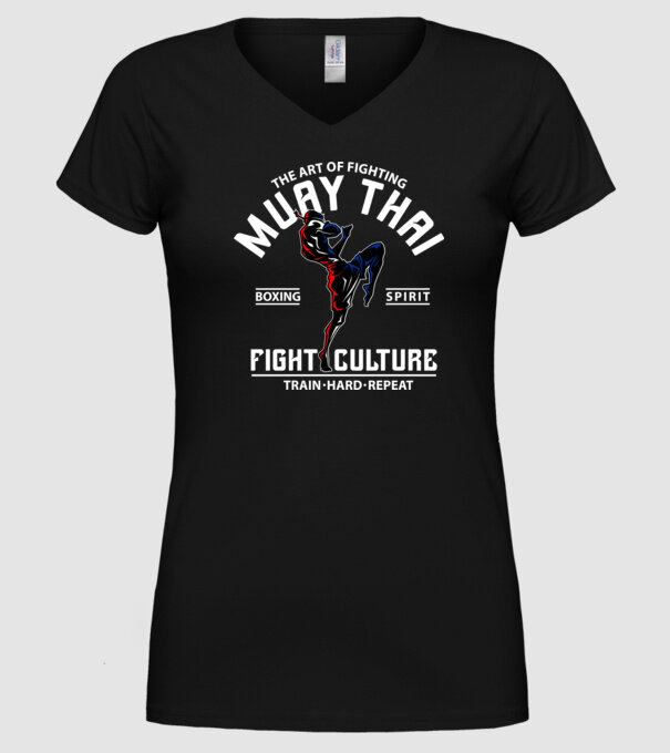 Muay Thai model negru pe tricou