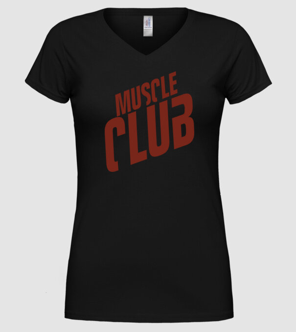 Muscle Club model negru pe tricou