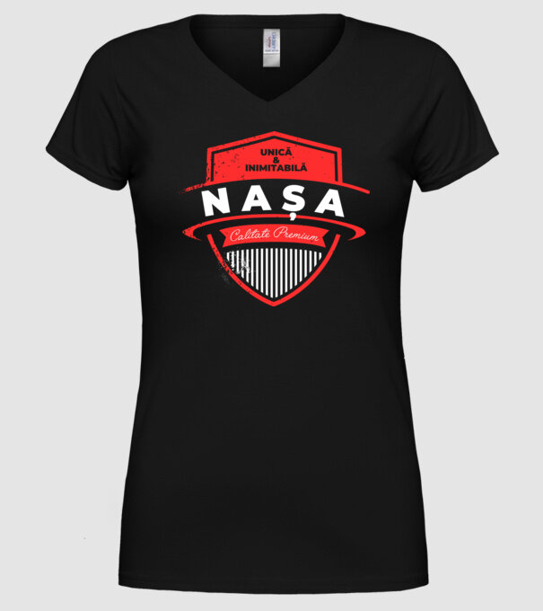 nașă unică & inimitabilă - calitate premium model negru pe tricou