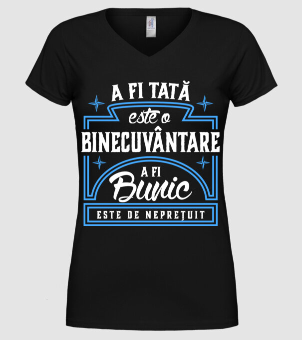 Neprețuit bunic model negru pe tricou