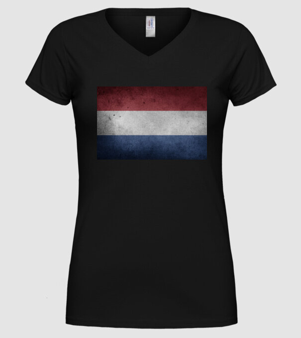 NETHERLANDS model negru pe tricou