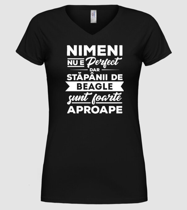 nimeni nu e perfect, dar stăpânii de beagle sunt foarte aproape model negru pe tricou