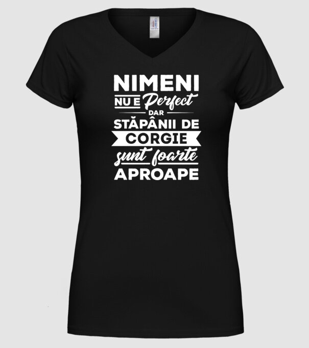 nimeni nu e perfect, dar stăpânii de corgie sunt foarte aproape model negru pe tricou