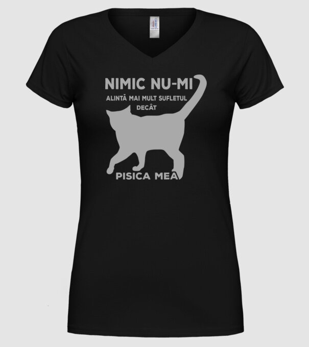 Nimic nu-mi alintă mai mult sufletul decât pisica mea model negru pe tricou