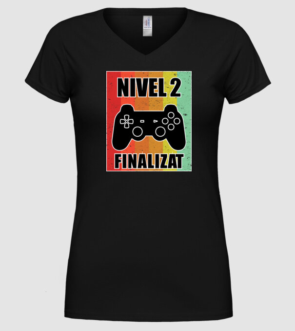 Nivel 2 finalizat model negru pe tricou