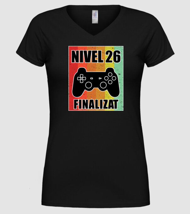 Nivel 26 finalizat model negru pe tricou