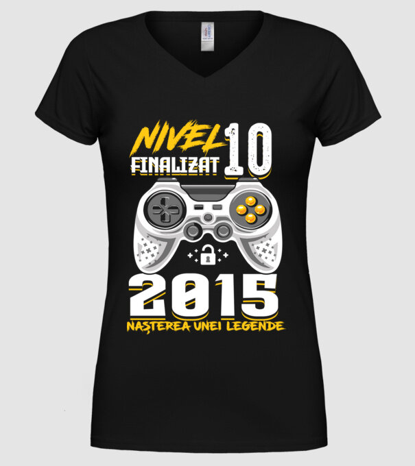 Nivel Finalizat 10 model negru pe tricou