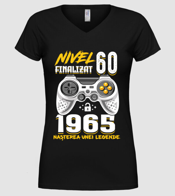 Nivel Finalizat 60 model negru pe tricou