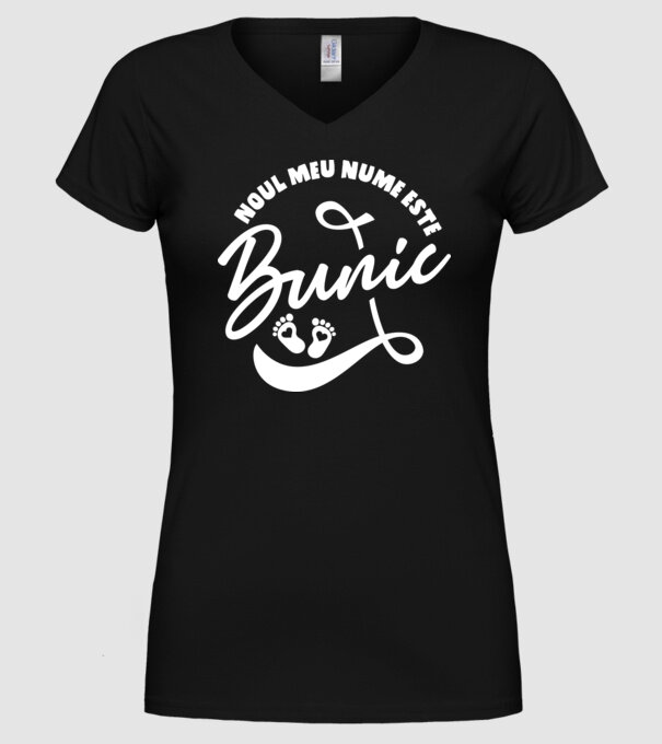 Noul meu nume este Bunic model negru pe tricou