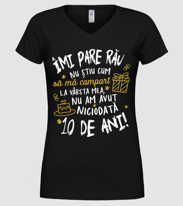 Nu am avut niciodată 10 de ani model negru pe tricou