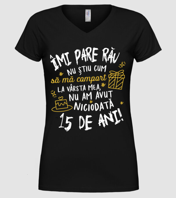 Nu am avut niciodată 15 de ani model negru pe tricou