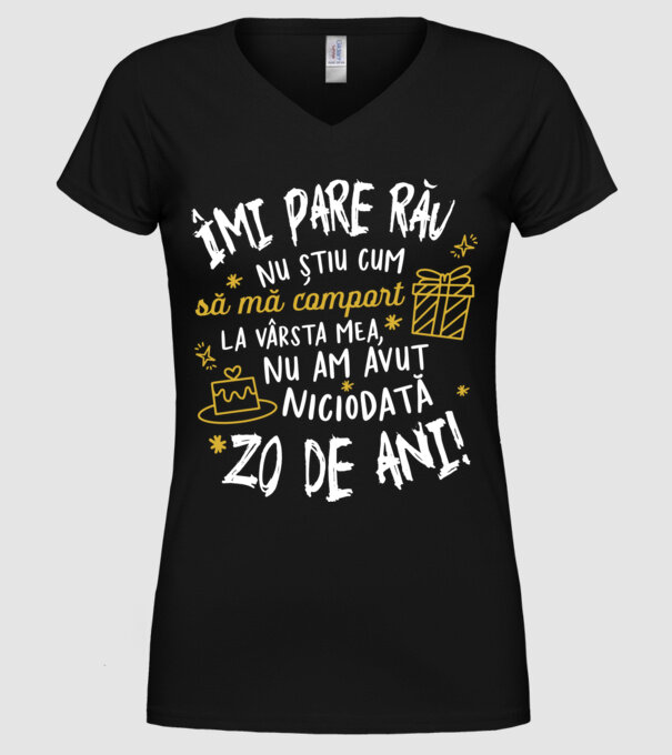 Nu am avut niciodată 20 de ani model negru pe tricou