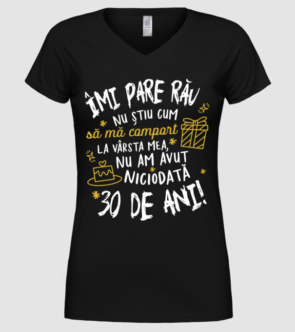 Nu am avut niciodată 30 de ani model negru pe tricou